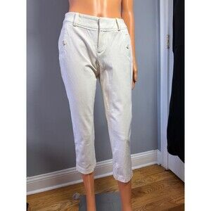 Banana Republic Petite 2P Ivory Sloan Pants NWT Women Ankle Stretch Career